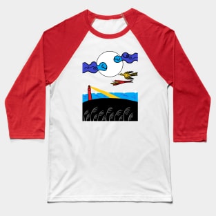 phoenix, bird and moon Baseball T-Shirt